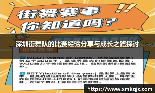 深圳街舞队的比赛经验分享与成长之路探讨