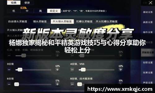 杨娜独家揭秘和平精英游戏技巧与心得分享助你轻松上分